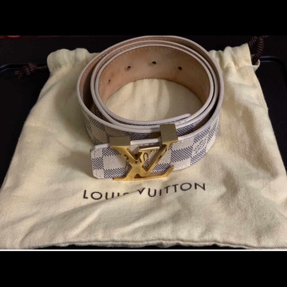Authentic Men’s Louis Vuitton Damier Azur belt